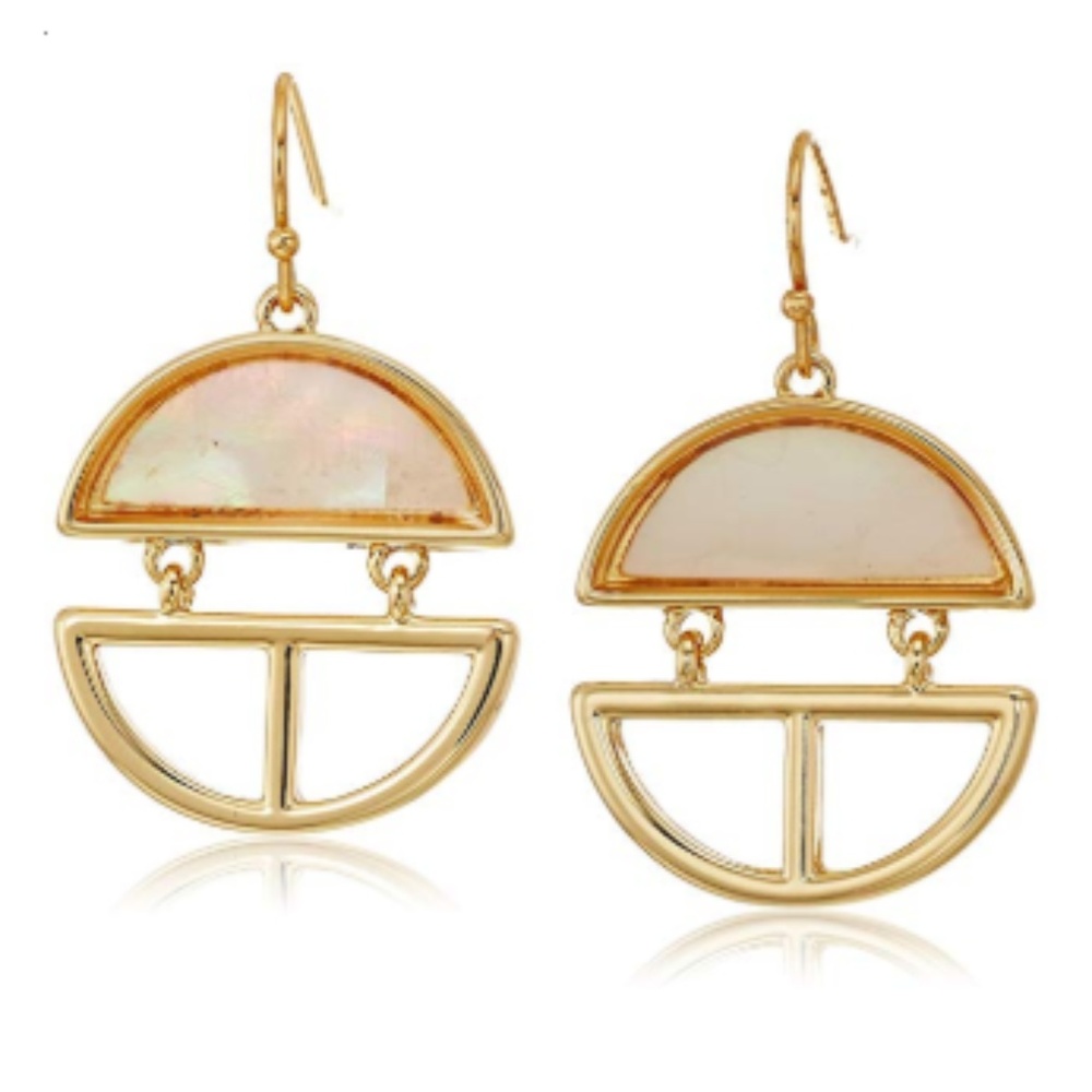 🎉Hp🎉Women's Geometric Gold Gemstone Earrings